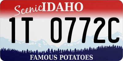 ID license plate 1T0772C