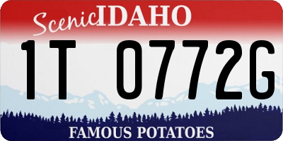 ID license plate 1T0772G