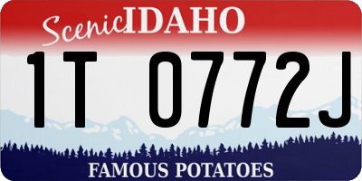 ID license plate 1T0772J