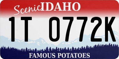 ID license plate 1T0772K