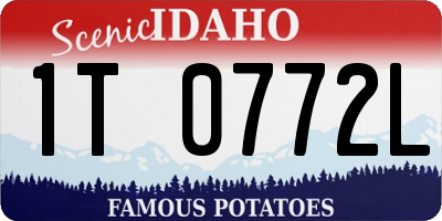 ID license plate 1T0772L