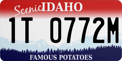 ID license plate 1T0772M