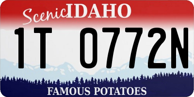 ID license plate 1T0772N