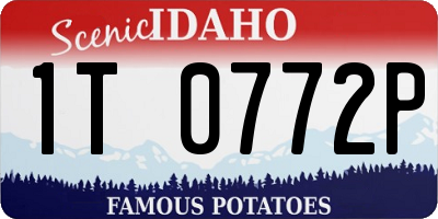ID license plate 1T0772P