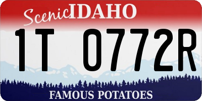 ID license plate 1T0772R