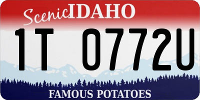 ID license plate 1T0772U