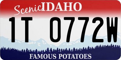 ID license plate 1T0772W