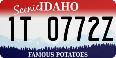 ID license plate 1T0772Z