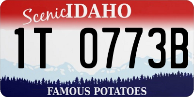 ID license plate 1T0773B