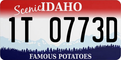 ID license plate 1T0773D
