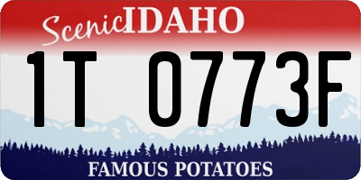 ID license plate 1T0773F