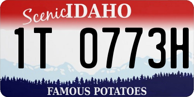 ID license plate 1T0773H