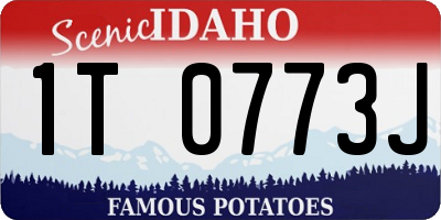 ID license plate 1T0773J