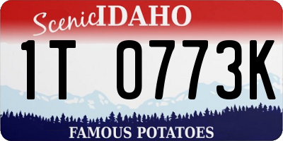 ID license plate 1T0773K