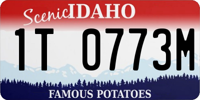 ID license plate 1T0773M