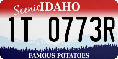 ID license plate 1T0773R
