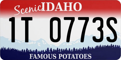 ID license plate 1T0773S
