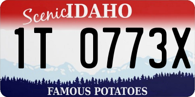 ID license plate 1T0773X