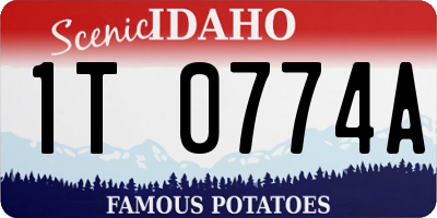 ID license plate 1T0774A
