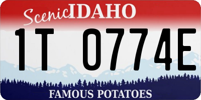 ID license plate 1T0774E