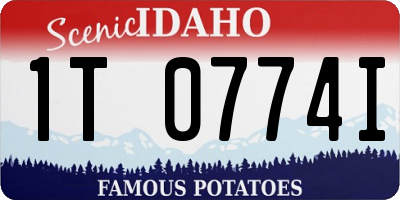 ID license plate 1T0774I