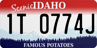 ID license plate 1T0774J