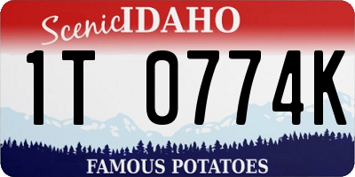 ID license plate 1T0774K