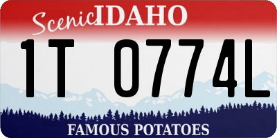 ID license plate 1T0774L