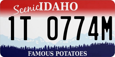 ID license plate 1T0774M