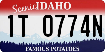 ID license plate 1T0774N