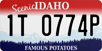 ID license plate 1T0774P
