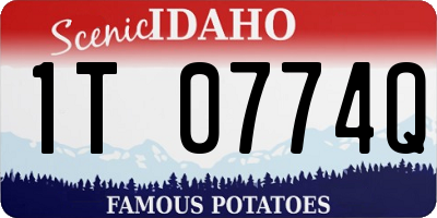 ID license plate 1T0774Q