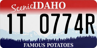 ID license plate 1T0774R