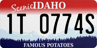 ID license plate 1T0774S