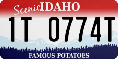 ID license plate 1T0774T