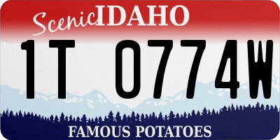 ID license plate 1T0774W