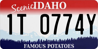 ID license plate 1T0774Y
