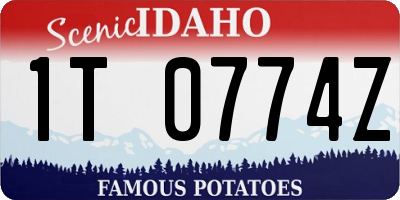 ID license plate 1T0774Z
