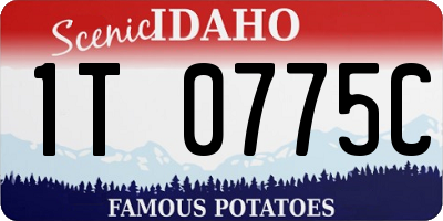 ID license plate 1T0775C