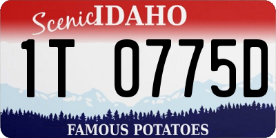 ID license plate 1T0775D