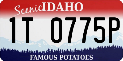 ID license plate 1T0775P