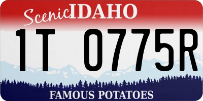 ID license plate 1T0775R