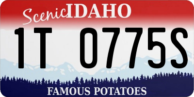 ID license plate 1T0775S