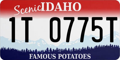 ID license plate 1T0775T