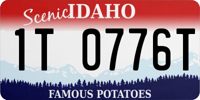 ID license plate 1T0776T