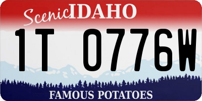 ID license plate 1T0776W