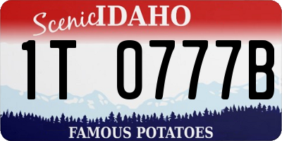ID license plate 1T0777B