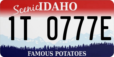 ID license plate 1T0777E