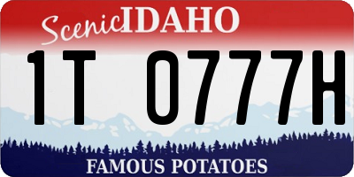 ID license plate 1T0777H