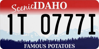 ID license plate 1T0777I